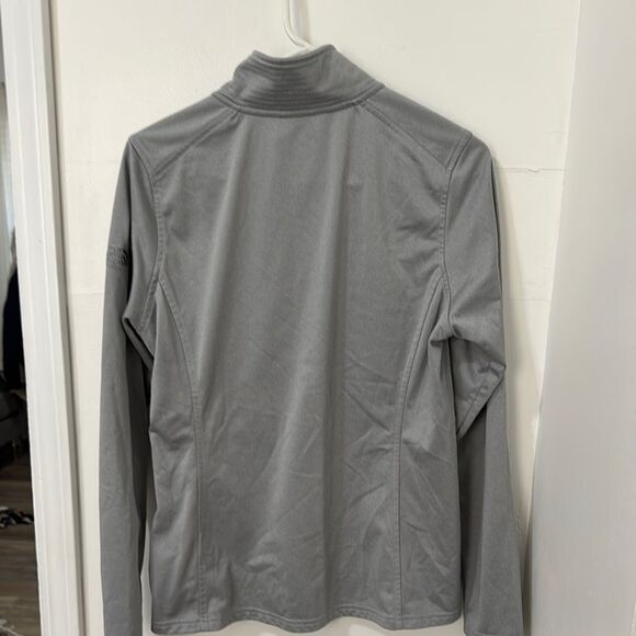 The North Face Gray Quarter-Zip Pullover with Colorful Logo - Picture 2 of 8